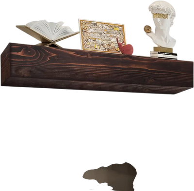 Vevor Fireplace Mantel Rustic Brown Floating Farmhouse Shelf 48