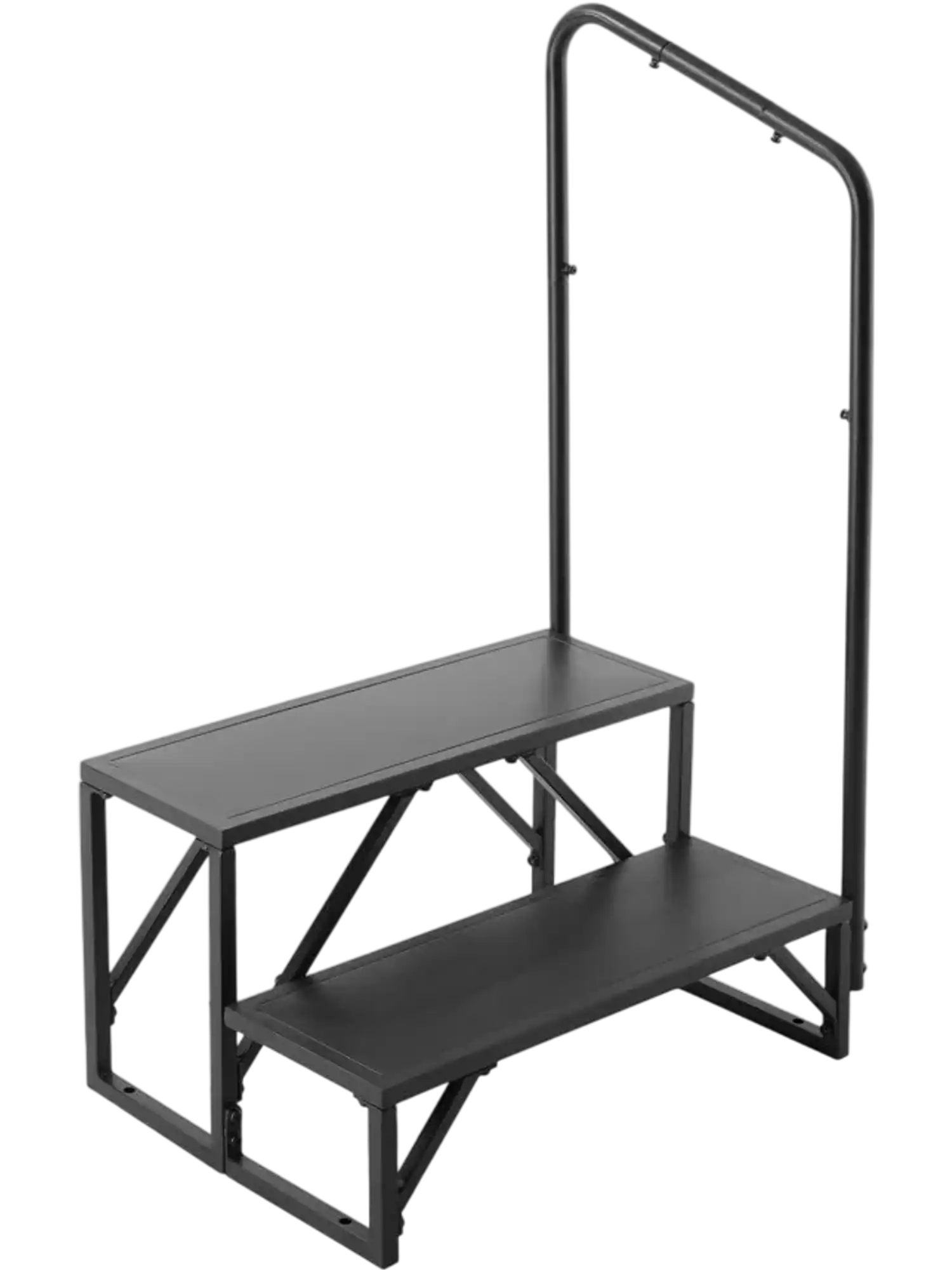Vevor RV Steps 2-Step Stairs with Handrail 440 lbs Capacity New