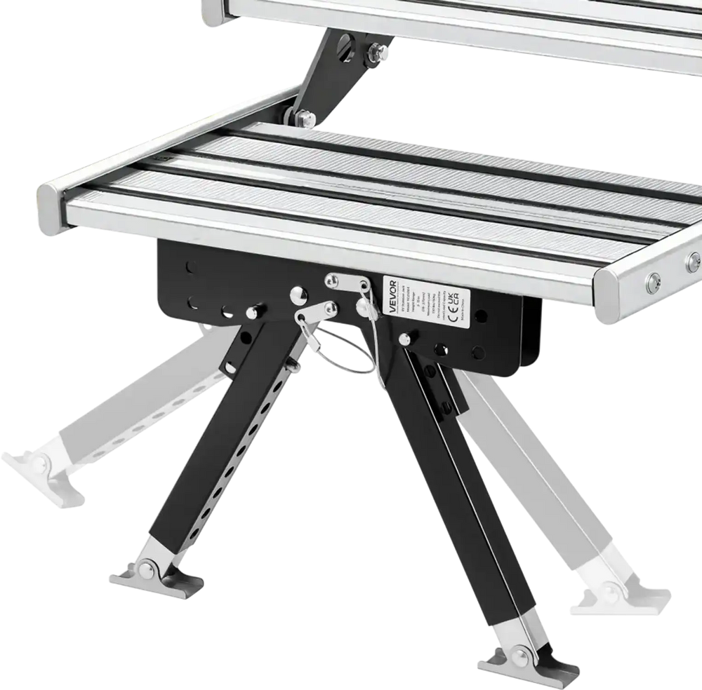 VEVOR RV Step Stabilizer, Height Adjustable Step Stabilizer Kit, Camper Stair Stabilizers with Powder Coated Steel for 5th Wheels, Travel Trailers and Motorhomes, Adjustable from 3 inch to 15 inch