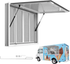 VEVOR Concession Window 60x36 in Aluminum Alloy Frame Service Window, for Food Truck, Up to 85 Degrees Stand Serving with 4 Sliding Screen Windows, Awning Door and Drag Hook, Rainwater Resistant