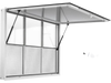 VEVOR Concession Window 64x40 in Aluminum Alloy Service Window, for Food Truck, Up to 85 Degrees Stand Serving with 3 Fixed & 3 Sliding Windows, Awning Door and Drag Hook, Rainwater Resistant