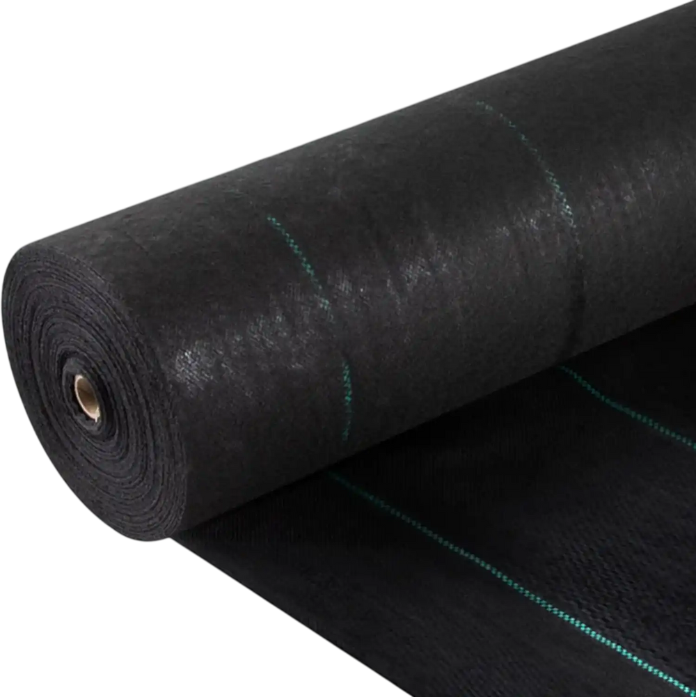 VEVOR Weed Barrier Landscape Fabric, 5 x 250 ft, 5 Oz Premium Woven Ground Cover Heavy Duty PP Material & Easy Setup, Single-Layer for Outdoor Garden, Lawn, Driveway, Black