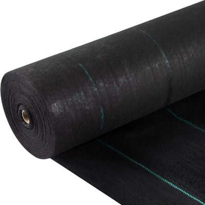 VEVOR Weed Barrier Landscape Fabric, 5 x 250 ft, 5 Oz Premium Woven Ground Cover Heavy Duty PP Material & Easy Setup, Single-Layer for Outdoor Garden, Lawn, Driveway, Black