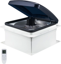 VEVOR RV Vent Fan, 14 inch RV Roof Vent Fan 12V, Powerful 10-Speed Reversible Fan with Remote Control, Built-in DC Motor, Power Top Lid,12 inch Fan Blade,Fits 14 x14 inch Roof Openings