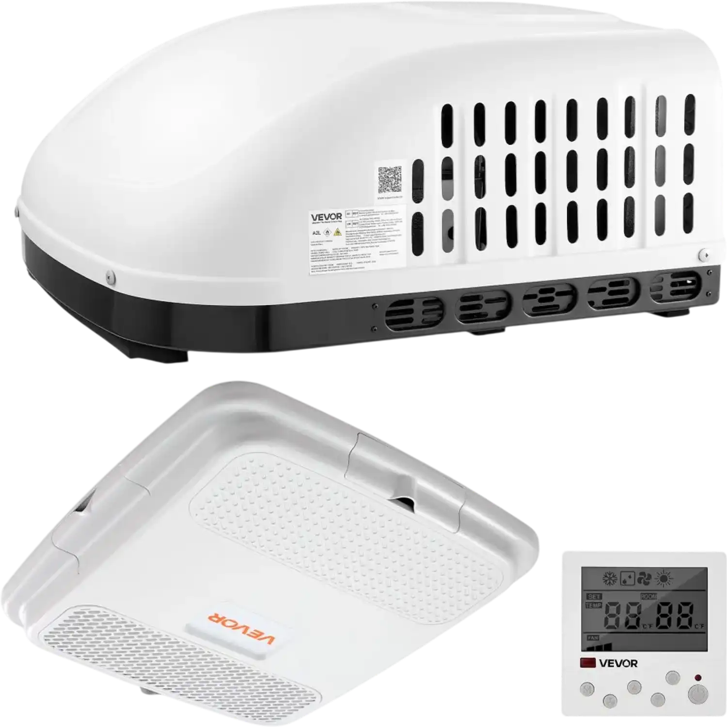 Vevor RV Air Conditioner 15,000 BTU Non-Ducted Rooftop Cooling and Heating AC Unit White New