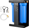 VEVOR RV Water Filtration System, 2-Cartridge Water Filter System for Campers, Remove Chlorine, Bad Tastes, Odors, and Most Contaminants, RV Filter with Bracket for RVs, Boats, Vans