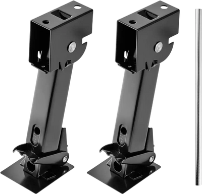 VEVOR Telescoping Stabilizer Jack, 2PCS Telescoping Folding Trailer Jack, Trailer Swing Down Stabilizer Jack for RV Trailer, Supports 1000lbs Capacity Each, Adjustable from 11.7 inch to 18.2 inch
