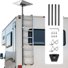VEVOR Starlink RV Ladder Mount, 360°Adjustable Angle Mounting Standard Gen 3 Pipe Kit, Heavy-Duty Steel Extra Long Starlink RV Ladder Adapter, Compatible with Gen3 and V3, Easy to Assembly, Black