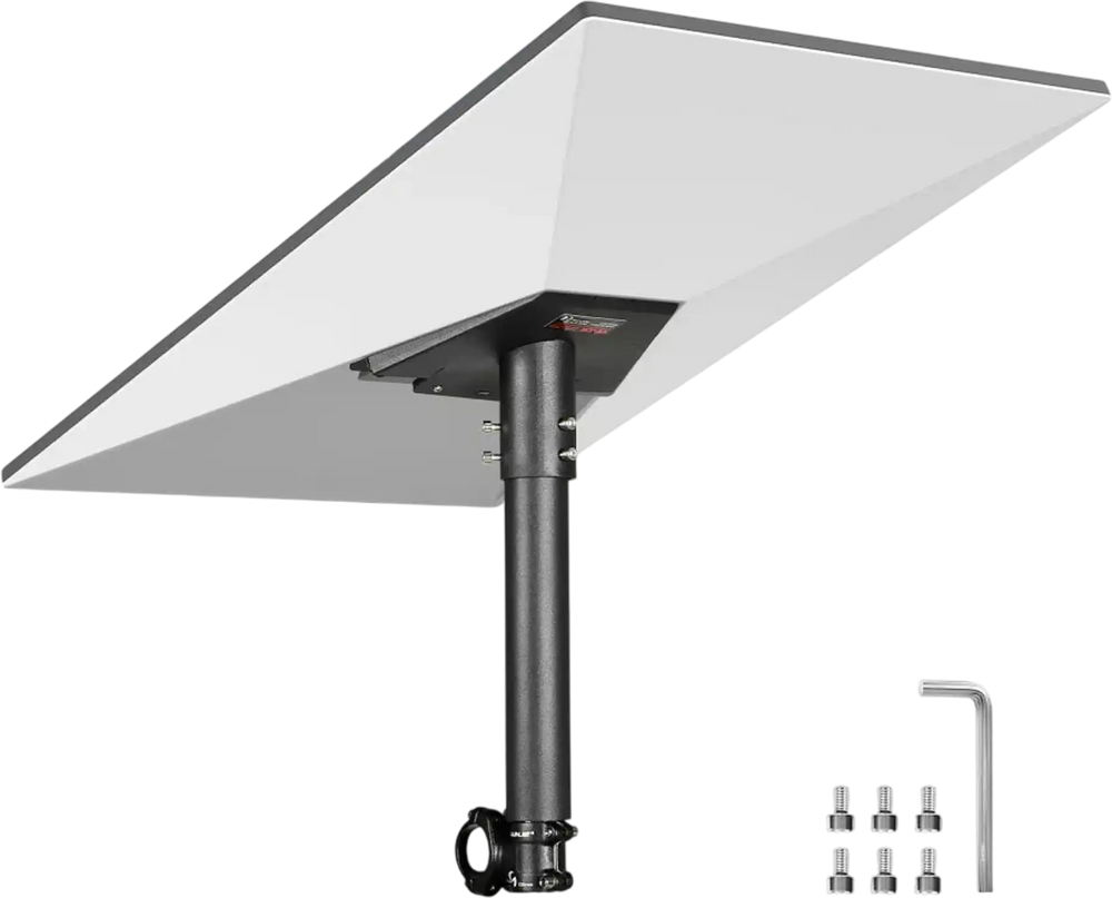 VEVOR Starlink RV Ladder Mount, 360°Adjustable Angle Mounting Standard Gen 3 Pipe Kit, Heavy-Duty Steel Extra Short Starlink RV Ladder Adapter, Compatible with Gen3 and V3, Easy to Assembly, Black