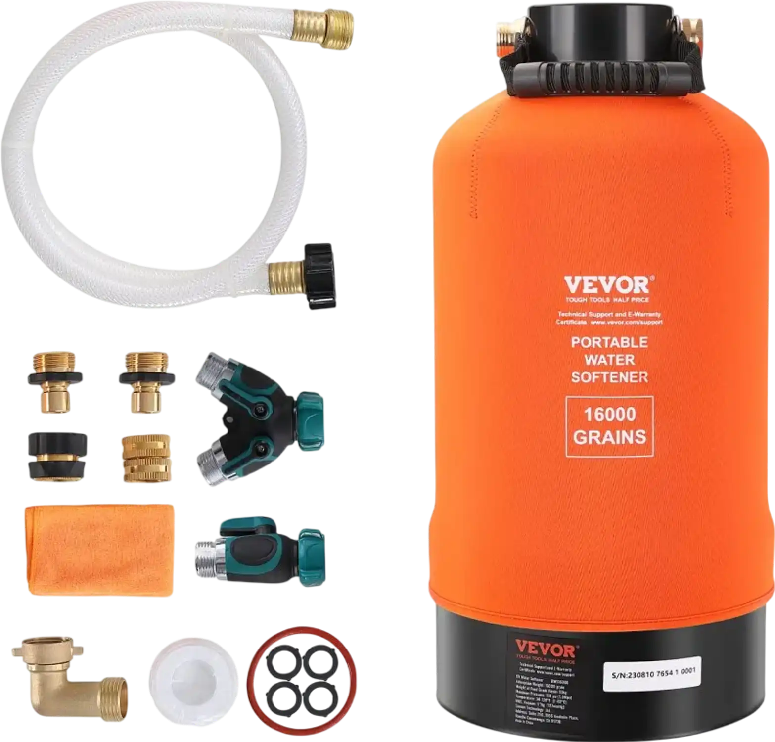 Vevor Water Softener Portable RV 16,000 Grain Filter System New