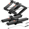 VEVOR 5000 lbs RV Scissor Jacks, 4-23.4 in RV Stabilizer Leveling Scissor Jacks, Set of 4, Heavy Duty Stabilizer Jack with Crank Handle, Socket and Bubble Levels, Not Easily Bent or Deformed