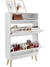 VEVOR Shoe Cabinet with 2 Flip Drawers, Shoe Storage Cabinet for Entryway, Free Standing Shoe Storage Organizer with Top Storage Cubby for Heels, Boots, Slippers in Hallway, Living Room