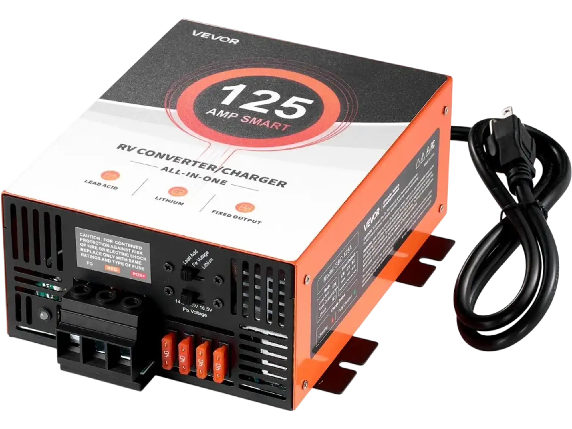 Vevor RV Power Converter 125A 110V AC to 12V DC Battery Charger New