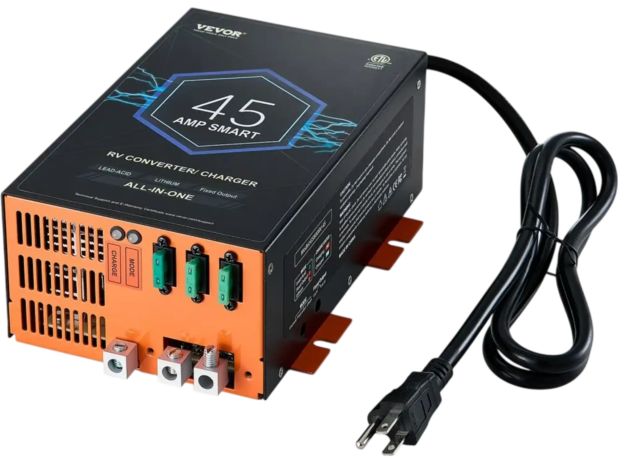 Vevor RV Converter 45A 110V AC to 12V DC Battery Charger New