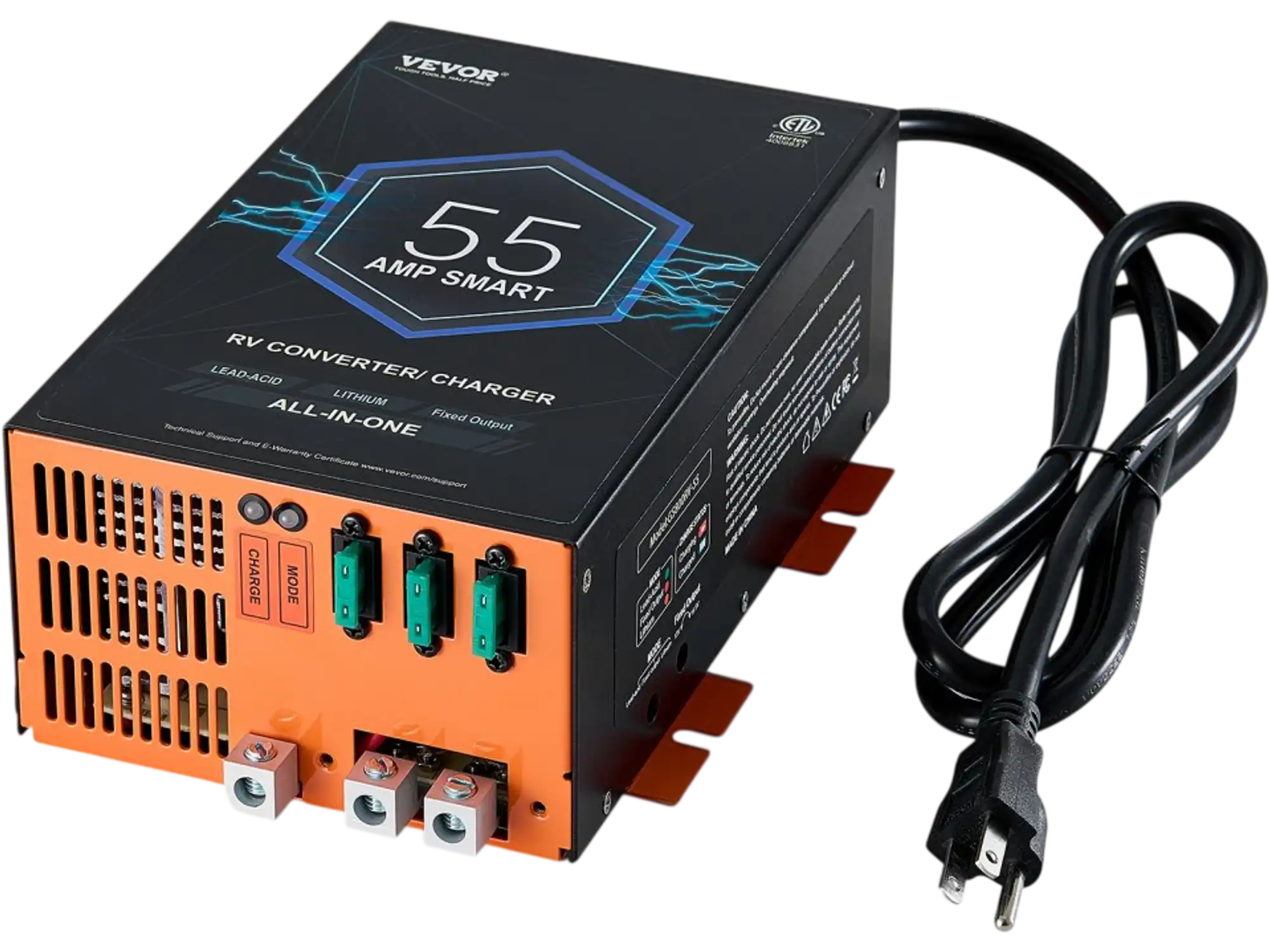 Vevor RV Converter 55A 110V AC to 12V DC Battery Charger New