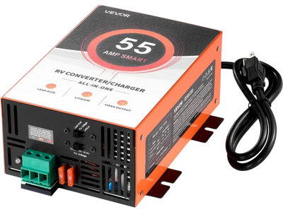 Vevor RV Power Converter 55A 110V AC to 12V DC Battery Charger New