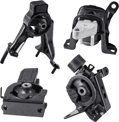 VEVOR Engine and Transmission Motor Mount Kit Replacement, Set of 4, Compatible with 2003–2008 Toyota Corolla 1.8L L4, Replace OE# A4220, A4219, A4218, A4221, Secure Support