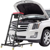 VEVOR Top Automotive Creeper 48"-76" Adjustable with Folding Mechanical Arm, Foldable High Top Engine Creeper, 400LBS Heavy-Duty Support, Stable H-Shaped Base, 6-Wheel Smooth Rolling for Auto Repair