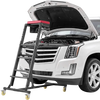 VEVOR Top Automotive Creeper 48"-64" Adjustable with Folding Mechanical Arm, Foldable High Top Engine Creeper, 400LBS Heavy-Duty Support, Stable I-Shaped Base, 4-Wheel Smooth Rolling for Auto Repair