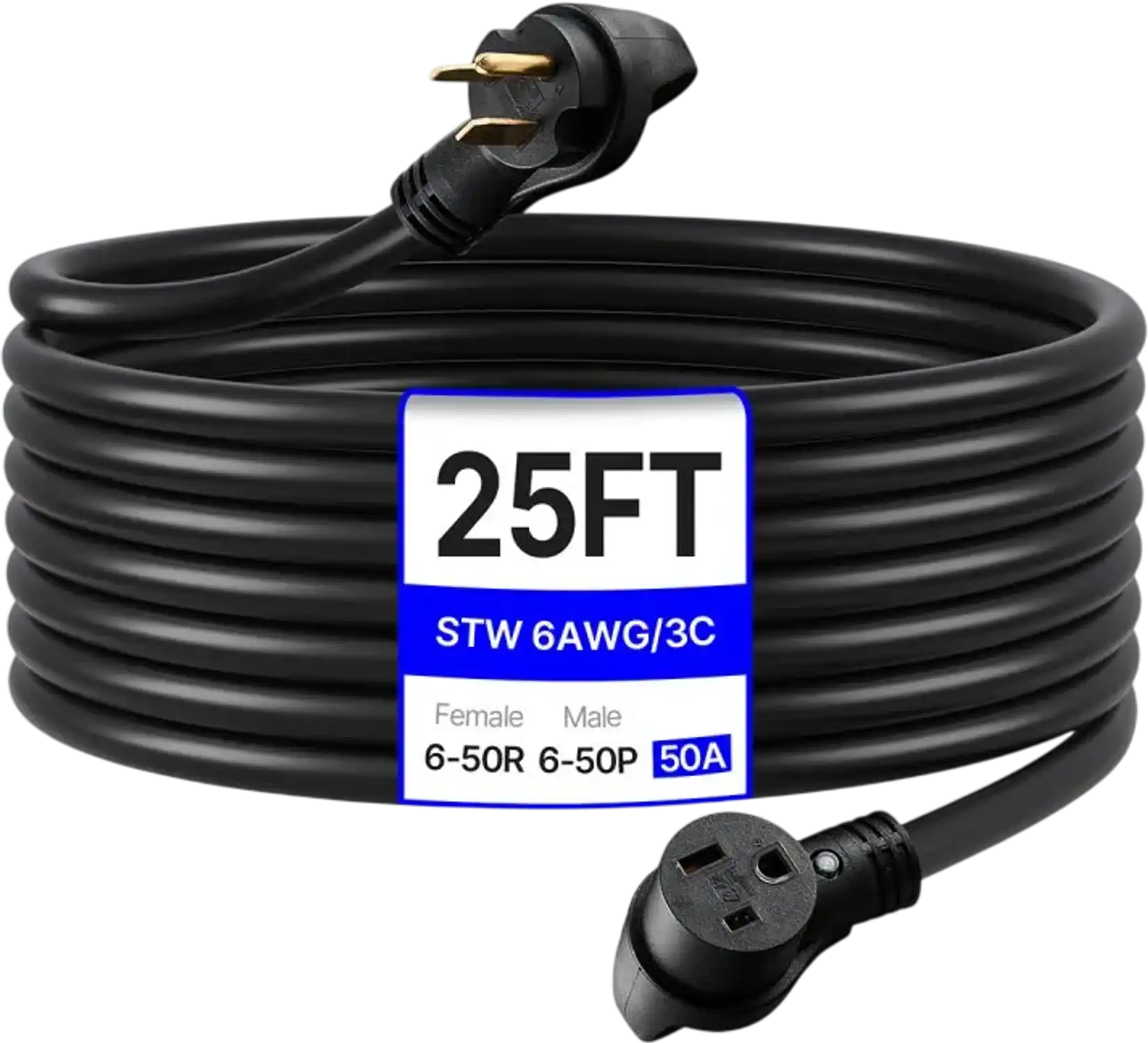 Vevor Generator Extension Cord 50A 25' 12500W Heavy Duty Power Cable New