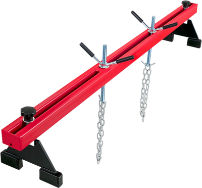 VEVOR Engine Support Bar 1100 Lbs Capacity Engine Transverse Bar Engine Hoist 2 Point Lift Holder Hoist Dual Hooks, Engine Hoist Keeps Engine Stable for Home Garages & Auto Repair Shop