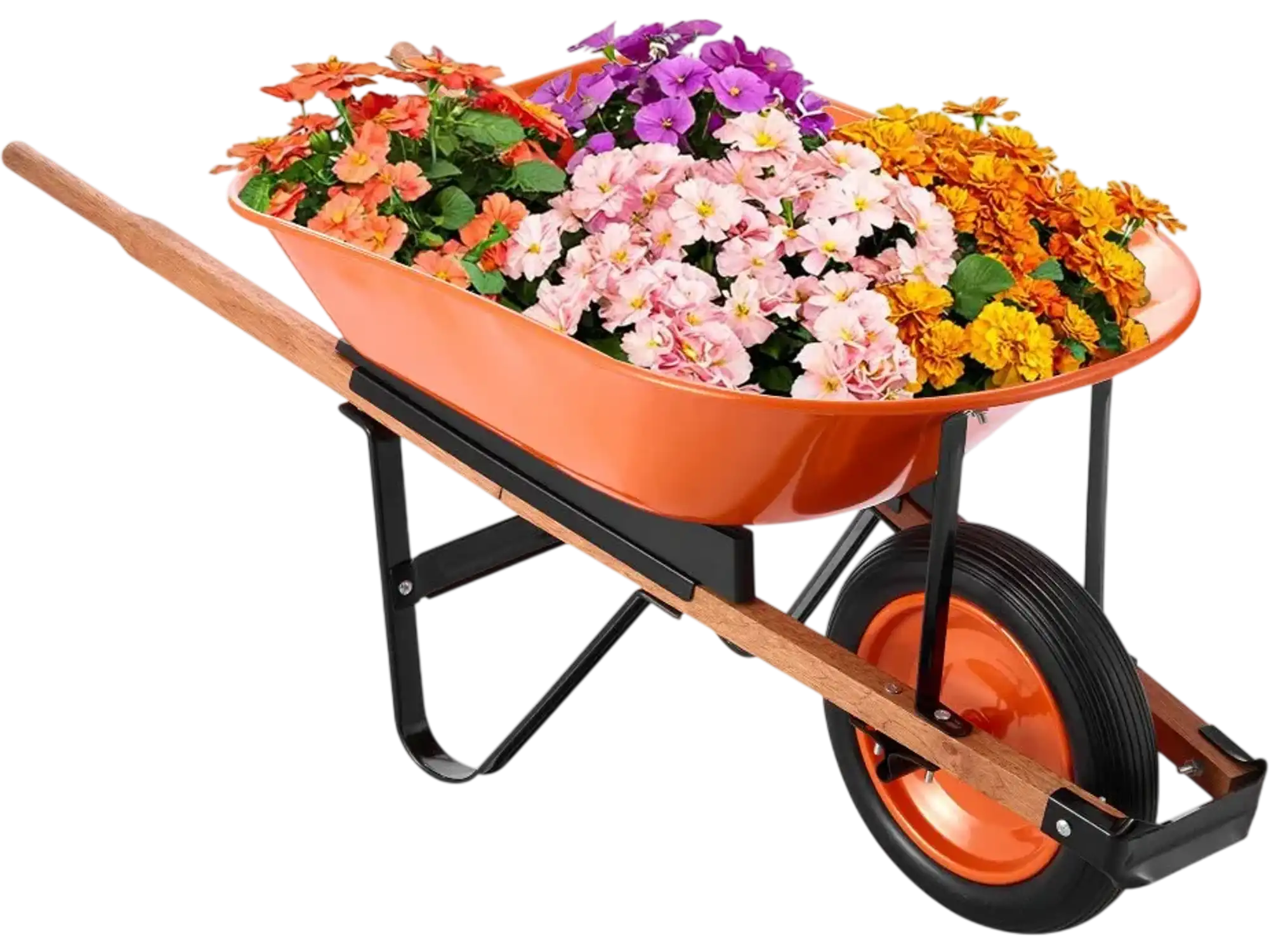 Vevor Wheelbarrow Cart 5 Cu. Ft. One-Wheel Garden Dump Cart New