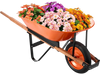VEVOR Wheelbarrow Cart, 5 Cu. Ft. Load & 330 lbs Capacity, One Wheel Garden Dump Cart, Garden Wagon with Metal Handle &  16" Wide Track Wheels, Easy Loading Utility Yard Cart & Wagons for Lawn Farm