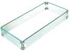 VEVOR Fire Pit Wind Guard Fire Pit Tempered Glass Wind Guard Fence (29.5 x 13.6 x 4 Inch)