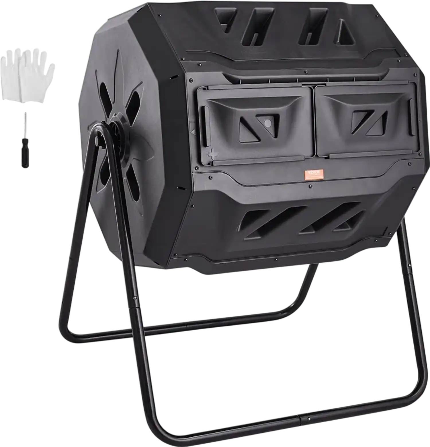 Vevor Compost Bin 43-Gal Dual Chamber Tumbling Composter New