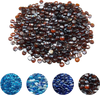 VEVOR Fire Glass, 10LBS / 4.5KG High-Temperature Resistant Fireplace Rocks, 3/4-Inch / 19.05 mm Reflective & Smokeless Firepit Glass Beads, High Luster Stone Landscaping for Fire Pit Table, Rich Amber