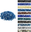 VEVOR Fire Glass, 10LBS / 4.5KG High-Temperature Resistant Fireplace Rocks, 1/2-Inch / 12.7 mm Reflective & Smokeless Firepit Glass Rock, High Luster Stone Landscaping for Fire Pit Table, Pacific Blue
