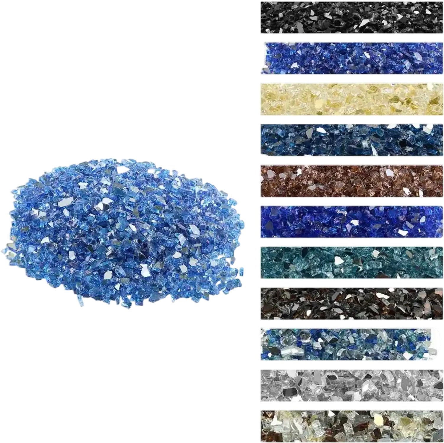 Vevor Fire Glass Cobalt Blue 10 lbs 1/4