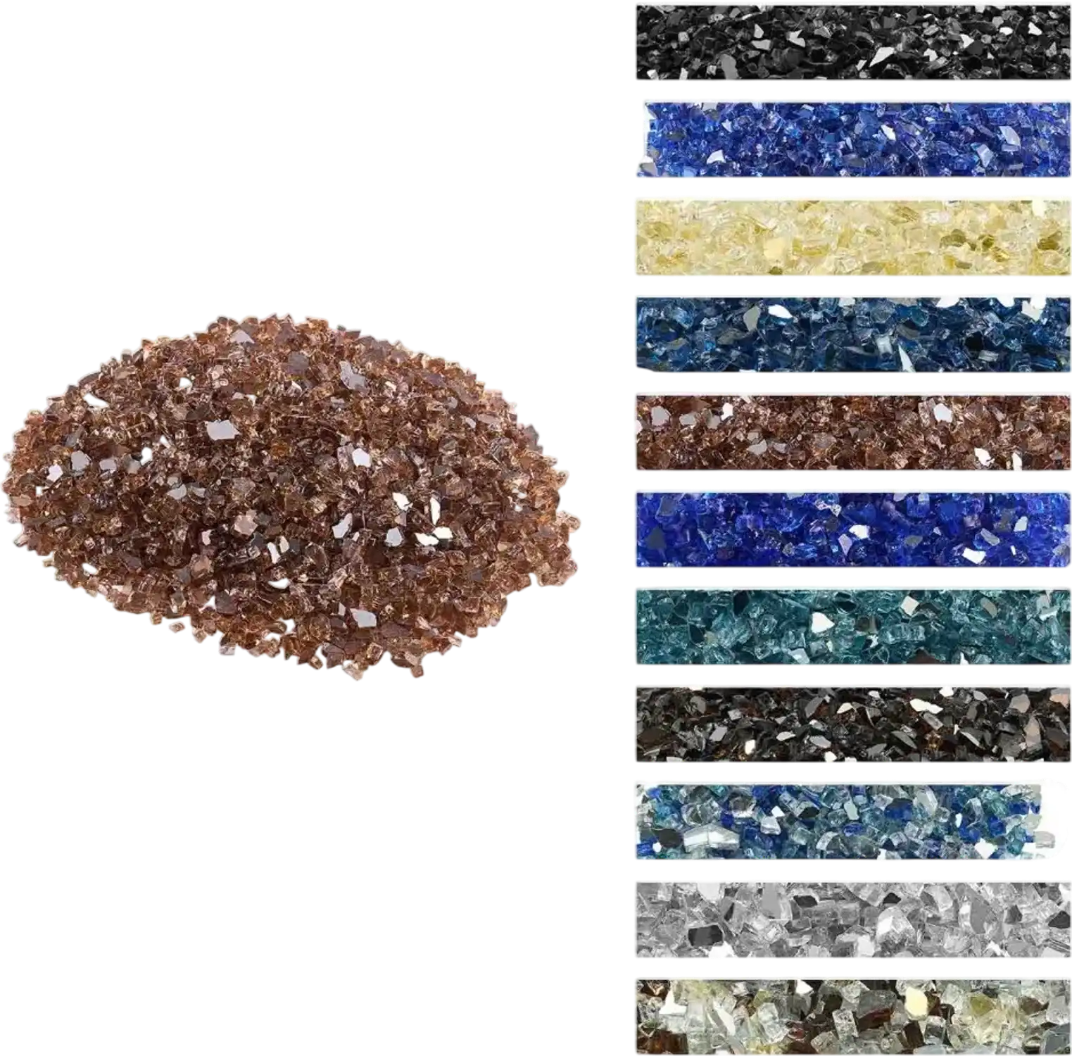 Vevor Fire Glass 10 lbs 1/4