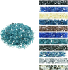 VEVOR Fire Glass, 20 LBS / 9 KG High-Temperature Resistant Fireplace Rocks, 1/2-Inch / 12.7 mm Reflective & Smokeless Firepit Glass Rock, High Luster Stone Landscaping for Fire Pit Table, Aqua Blue