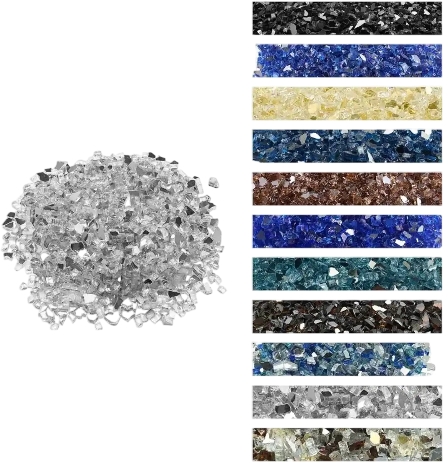 Vevor Fire Glass 10 lbs 1/2