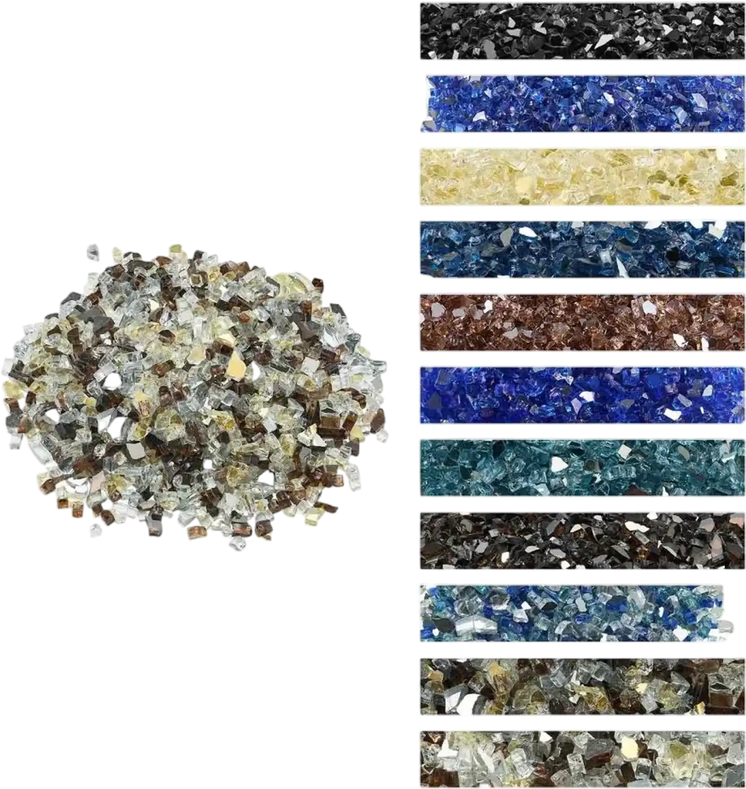 Vevor Fire Glass 10 lbs 1/2