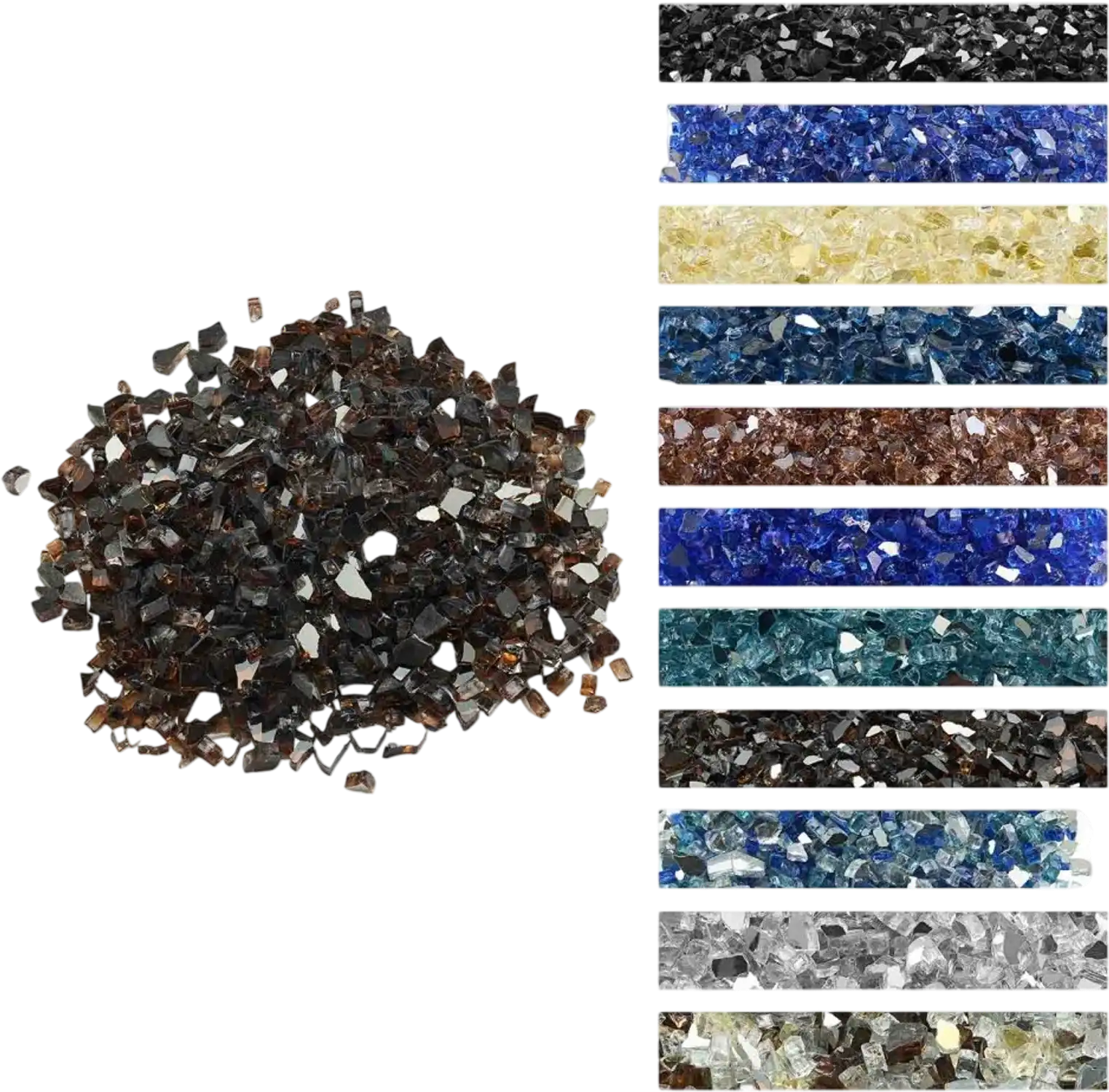 Vevor Fire Glass 10 lbs 1/2