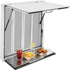 VEVOR Concession Window Folding Shelf 36x36in Aluminum Alloy Service Window, for Food Truck, Up to 85 Degrees, with 4 Sliding Screen Windows, Awning Door and Drag Hook, Rainwater Resistant