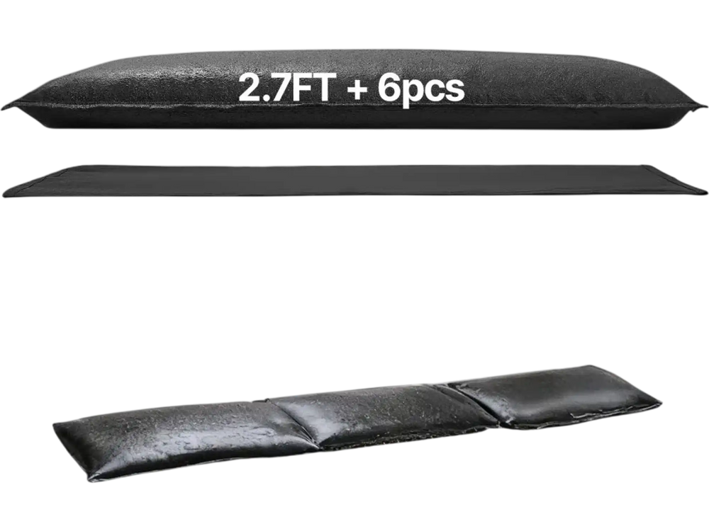 VEVOR Flood Barrier, 6 Pack, 2.7 x 1.4 ft Flood Bags Activated by Water, Reusable Water Absorbent Barrier, Sandless Sandbags Blockage, Flooding Prevention Bags for Home, Doorways, Basement, Garage