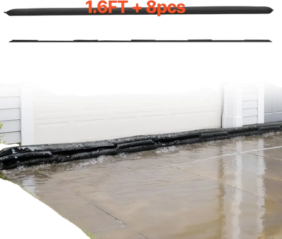 Vevor Flood Barrier 8-Pack 1.6' x 1.4' Water-Activated Reusable Sandless Sandbags New