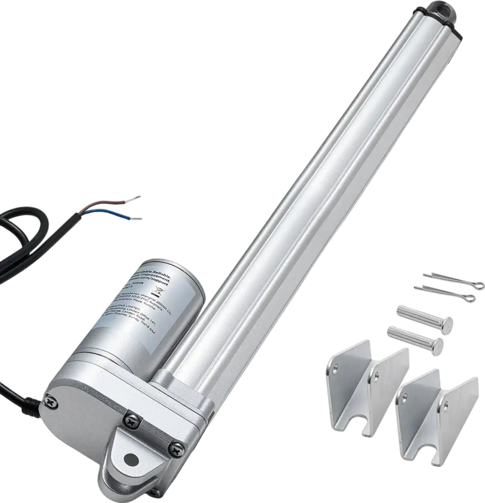 VEVOR 12V Linear Actuator, 12 Inch IP65 Waterproof Linear Actuator, 675lbs/3000N 0.2"/s Motion Actuators with Mounting Bracket for Outdoor Use