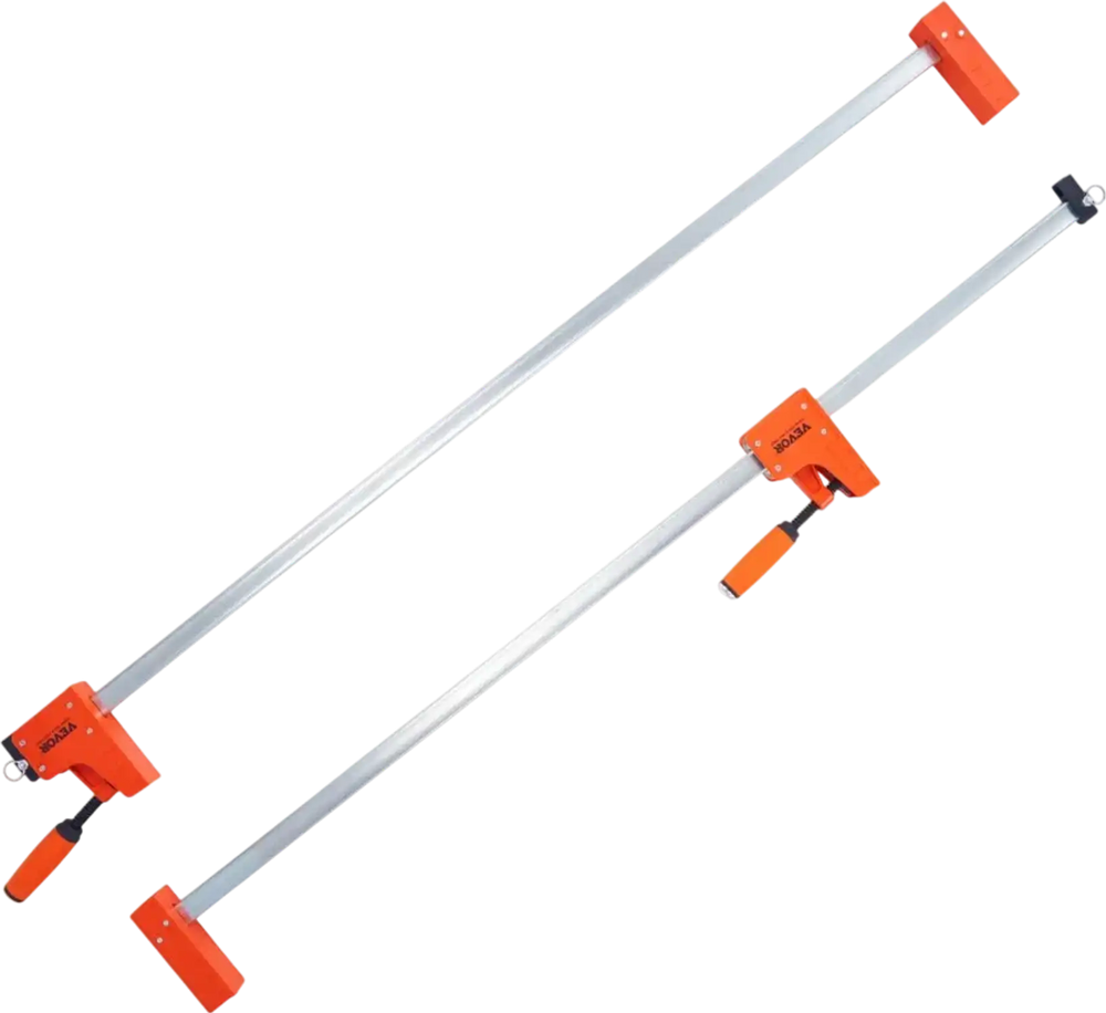 VEVOR Bar Clamps for Woodworking, 2-Pack 50" Parallel Clamp Set, F Clamp with 1100 lbs Load Limit, Even Pressure, High-strength Plastic and Carbon Steel, Wood clamps for Woodworking Metal Working