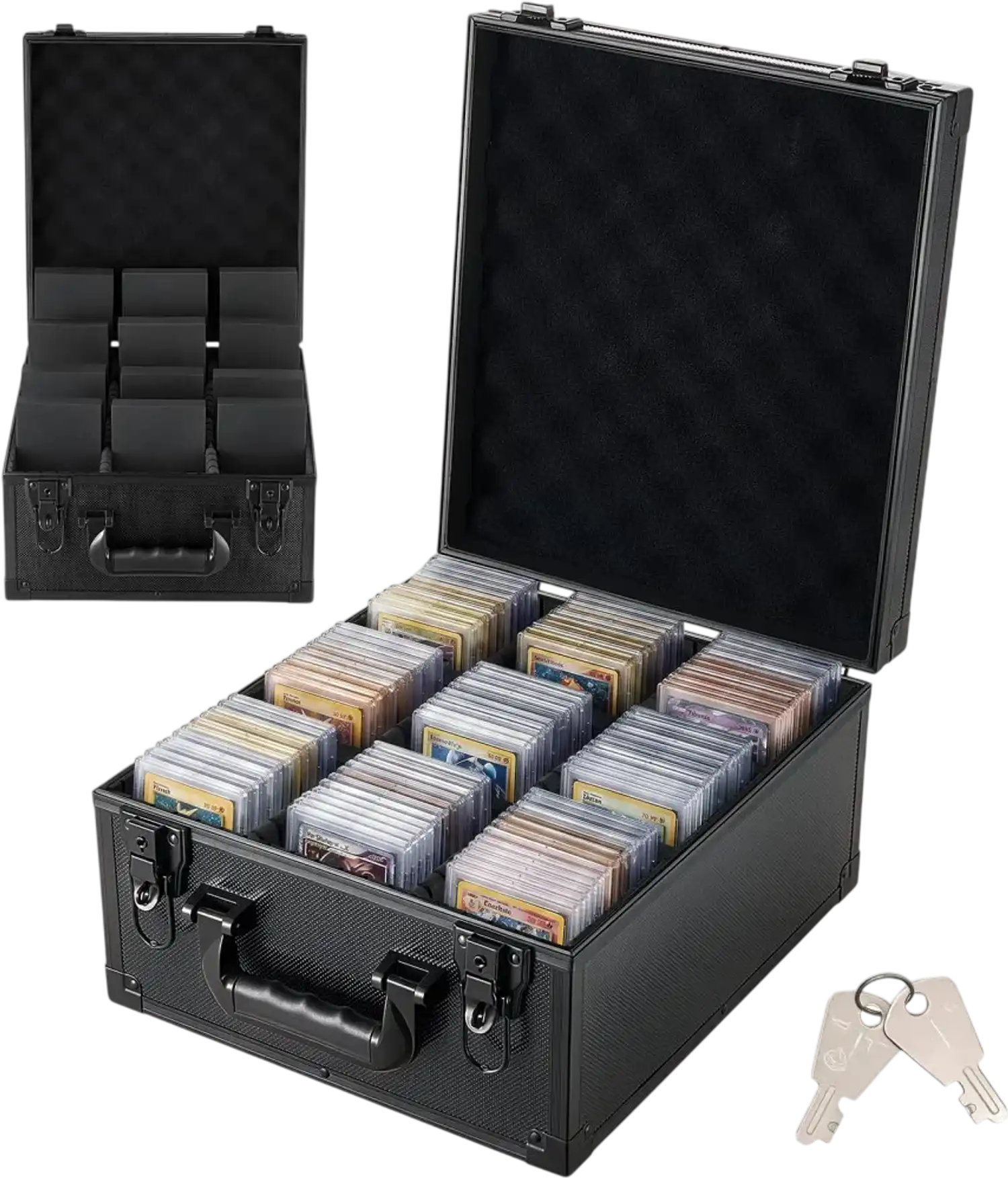 Vevor Card Case 3-Row 150 PSA Slab Storage Box with Secure Lock New