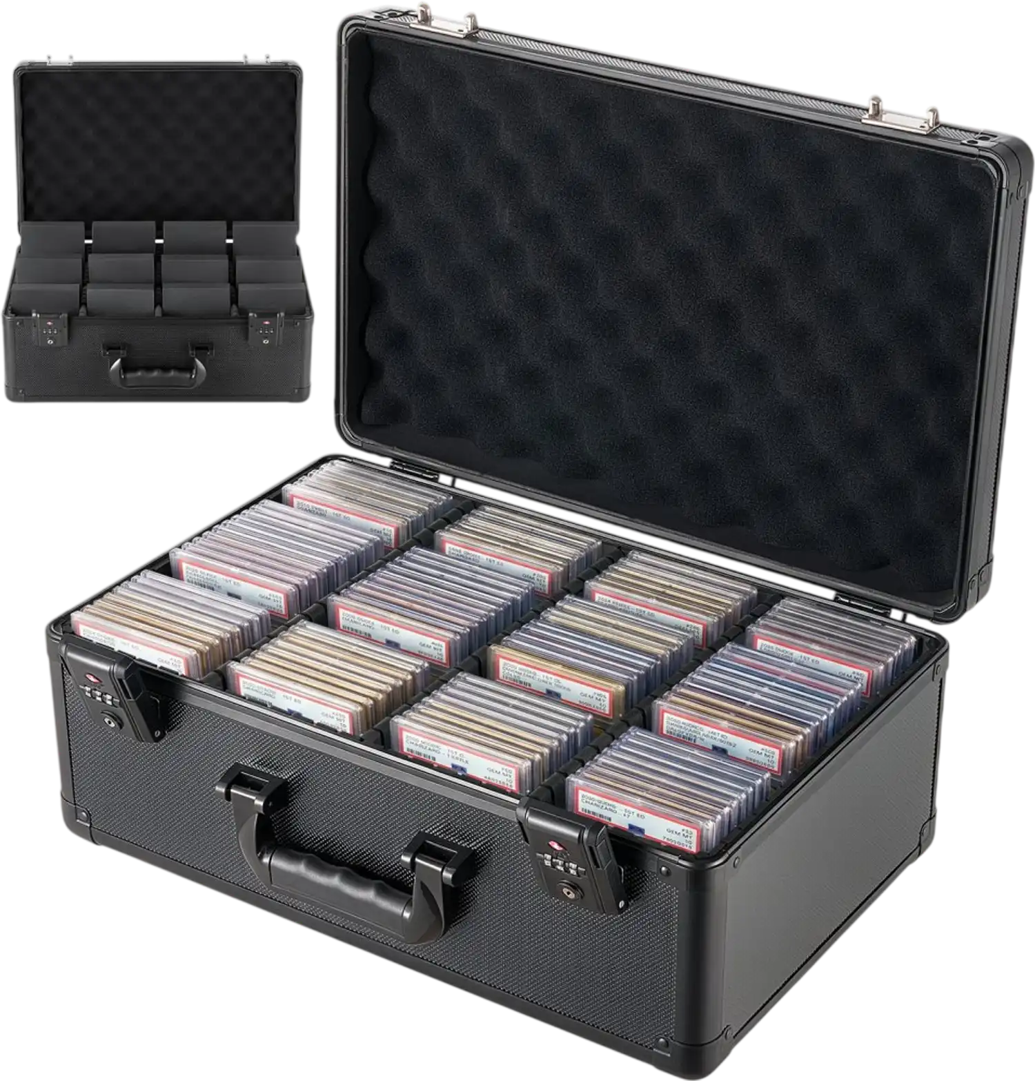 Vevor Graded Card Case 4-Row 152 PSA Slab Storage Box New