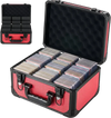 VEVOR Graded Card Case 3 Row 96 PSA Slab Storage Box with Secure Lock, Baseball Sports Trading Cards Holder Collector with 12 Dividers, Key, Holds 76 SGC 68 BGS 348 Top Loaders and 999+ Loose Cards