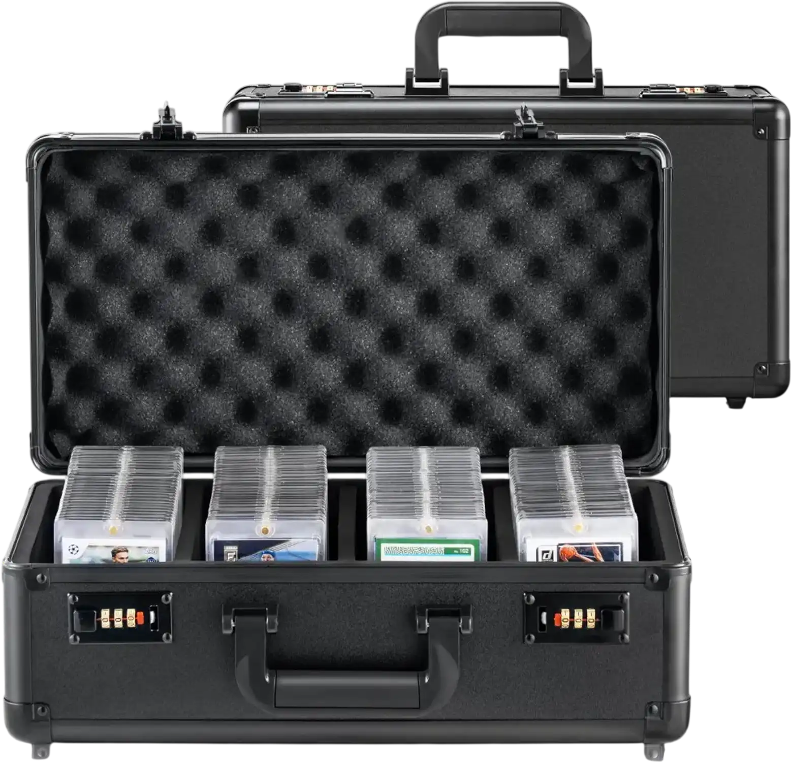 Vevor Graded Card Storage Box 4-Slot Sports Card Carrying Case New
