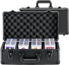 VEVOR Graded Card Storage Box, 4 Slots, Graded Sports Cards Holder Carrying Case with Key Lock Foam Dividers, for 108 PSA Graded Cards 76 BGS Cards 84 SGC Cards 388 Top Loaders or 999+ Loose Cards