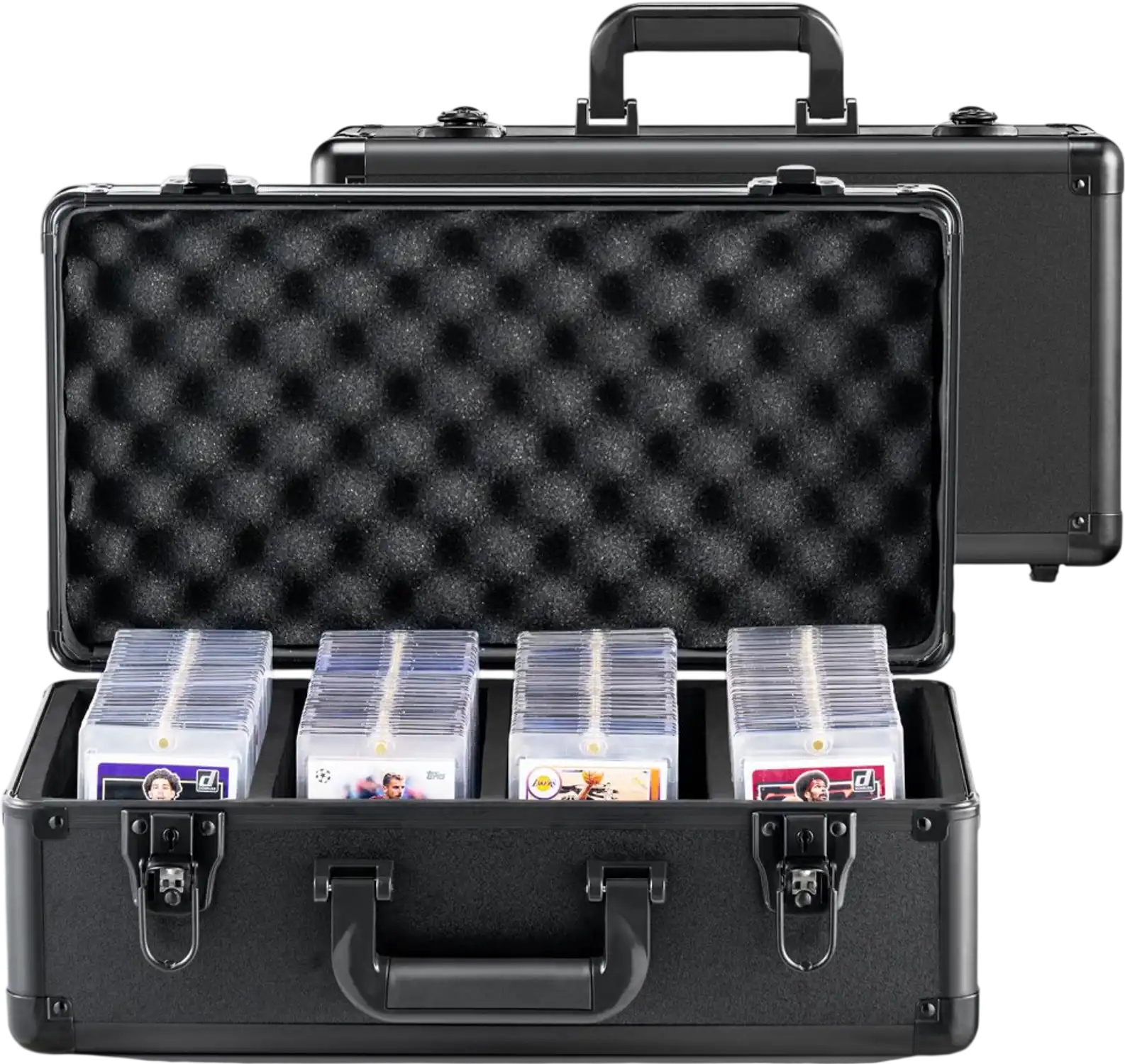 Vevor Graded Card Storage Box 4-Slot Sports Card Holder Carrying Case with Key Lock New