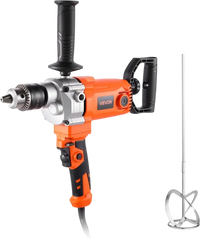 VEVOR Drill Mixer, 5/8 inch Corded Electric Drill Mixer Set, 0-750RPM 5.63A Mixing Drills, Mixing Drills Machine with D-Handle for Drilling & Blending, Handheld Cement Mixers for Fodder, Paint, Cement