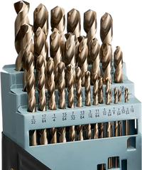 VEVOR Cobalt Drill Bit Set, 29 Pcs, M35 High Speed Steel Cobalt Drill Bits with Storage Case, for Drilling Metal, Stainless Steel, Aluminum Alloy, Wood, Plastic, for Professional Work and Home DIY